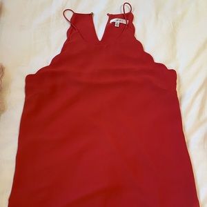Salmon-colored scallop sleeve tank top - size S
